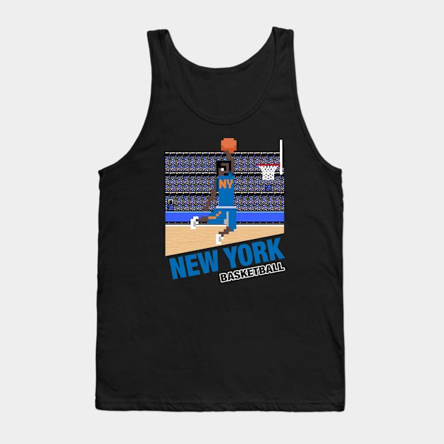 New York Basketball 8 bit pixel art cartridge design Tank Top by MulletHappens